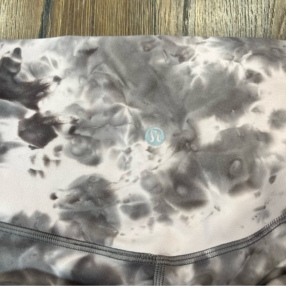 Lululemon Align High Rise Pant 25” Diamond Bery Gray Pant Tye Dye SZ 8 - Picture 5 of 5